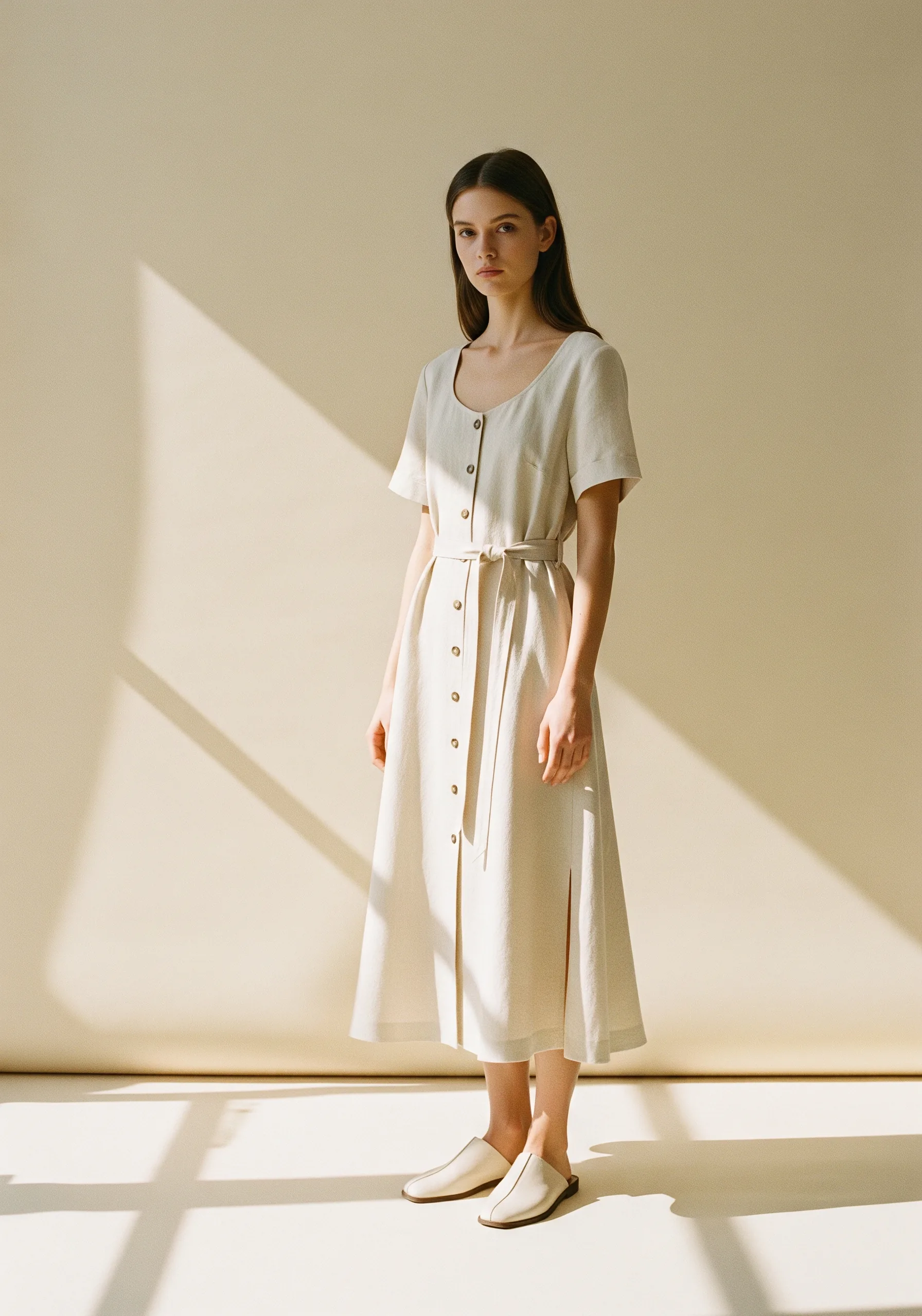 Linen Midi Dress