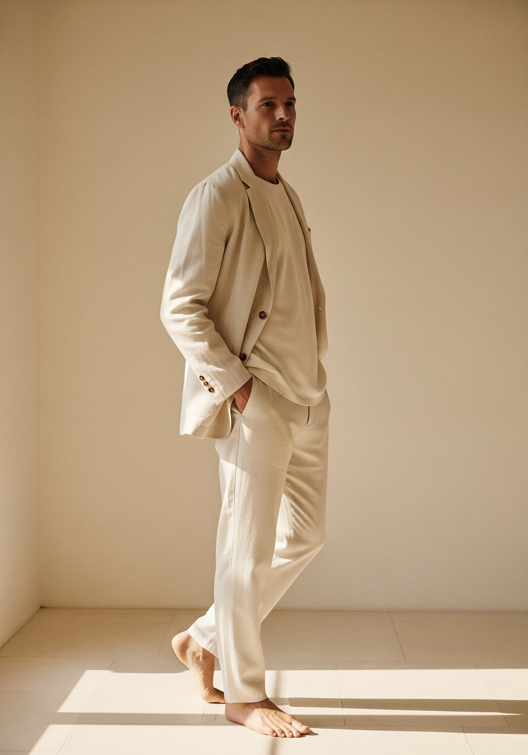 Men's Linen Blazer view 3