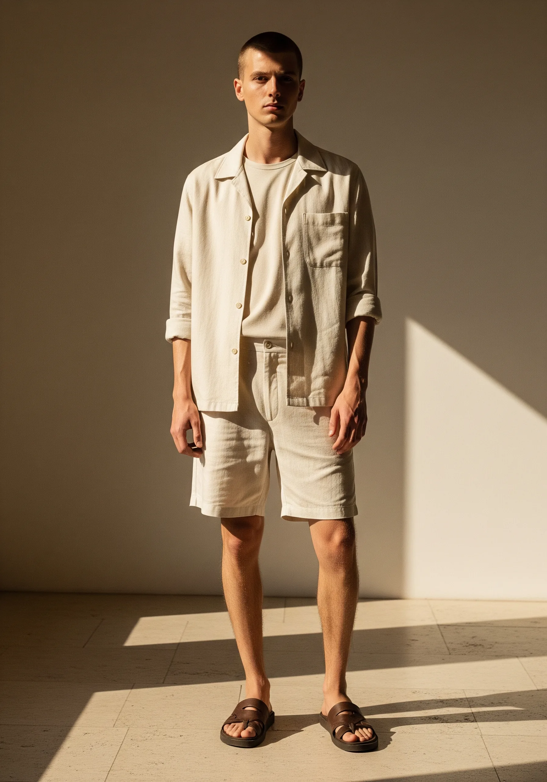Men's Linen Camp Shirt view 3