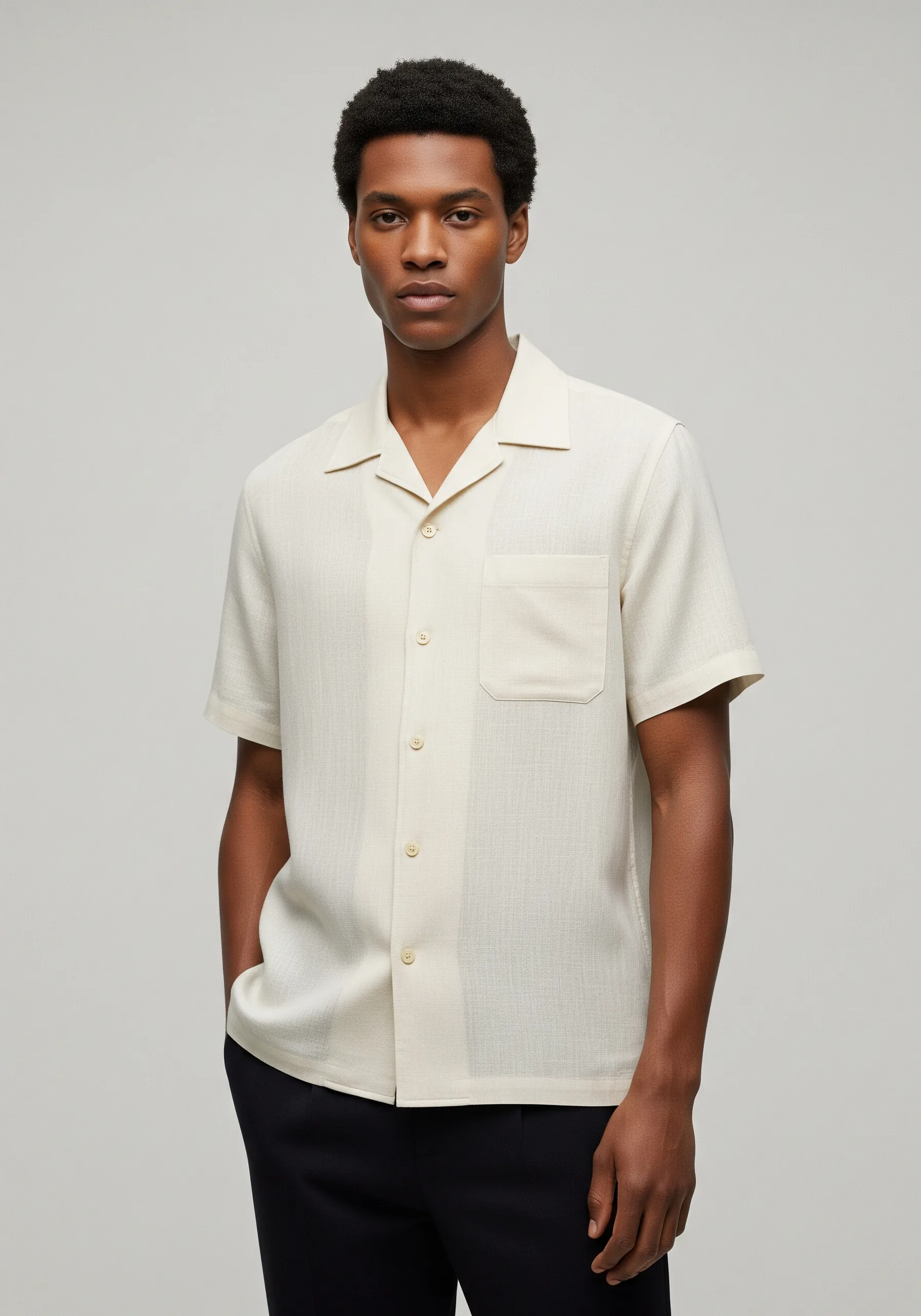 Men's Linen Camp Shirt