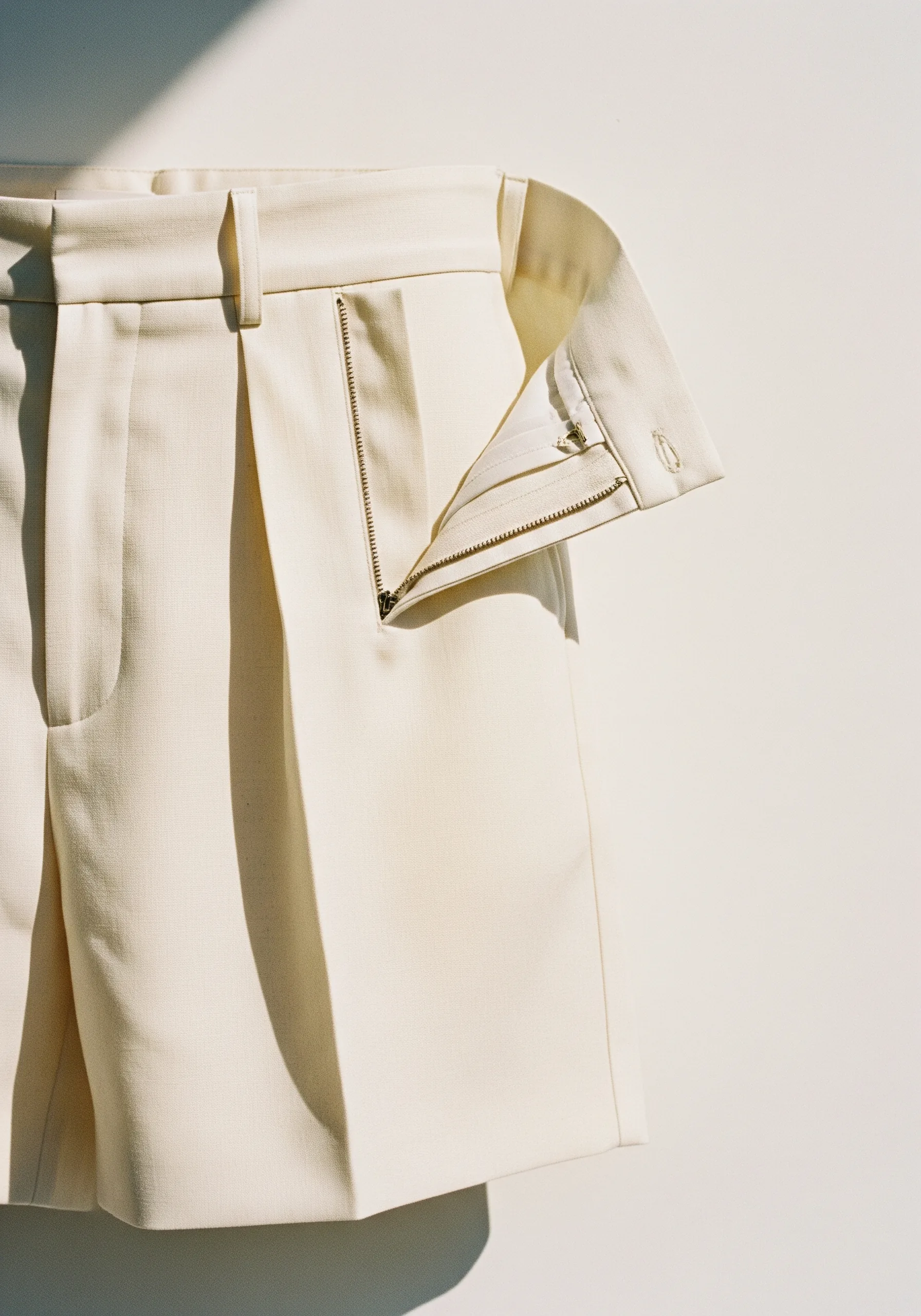Pleated Linen Shorts view 2