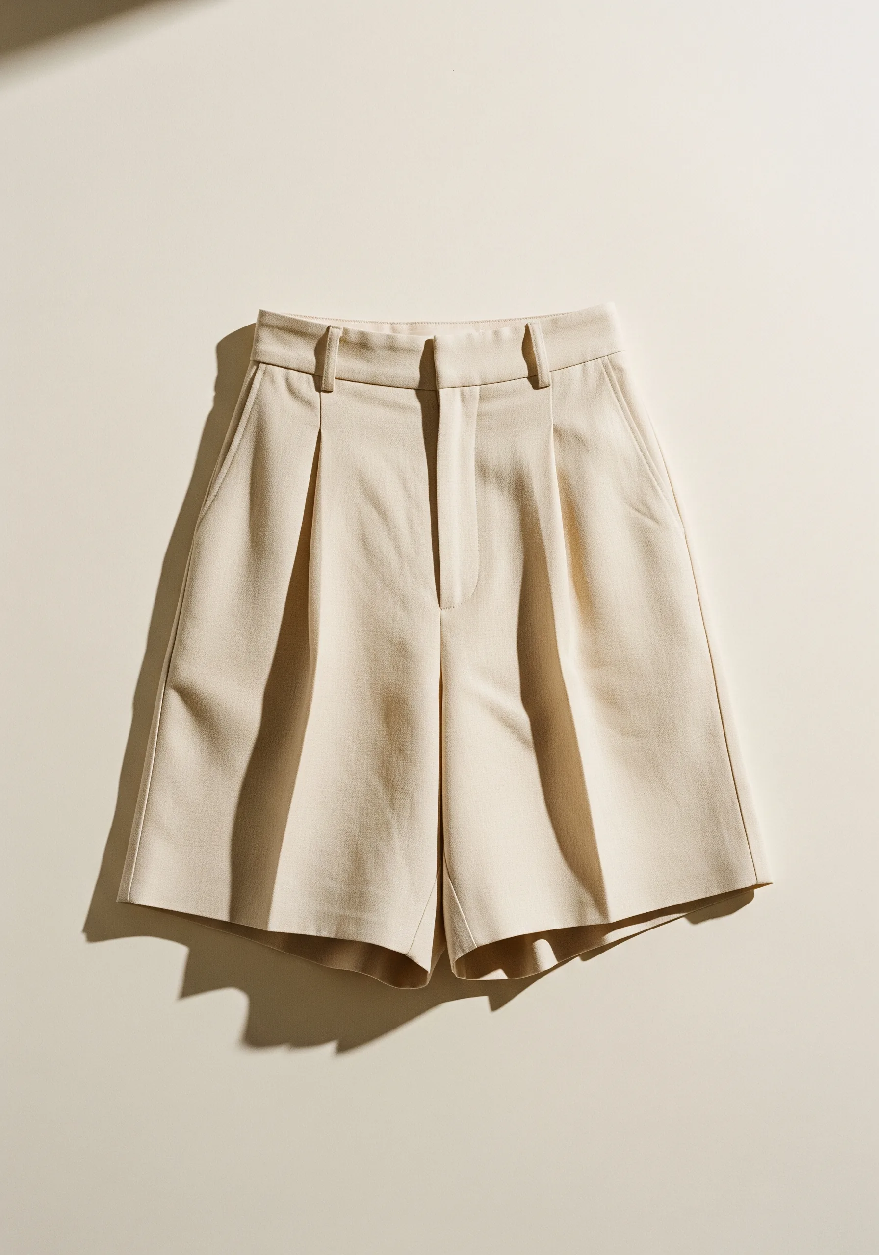 Pleated Linen Shorts